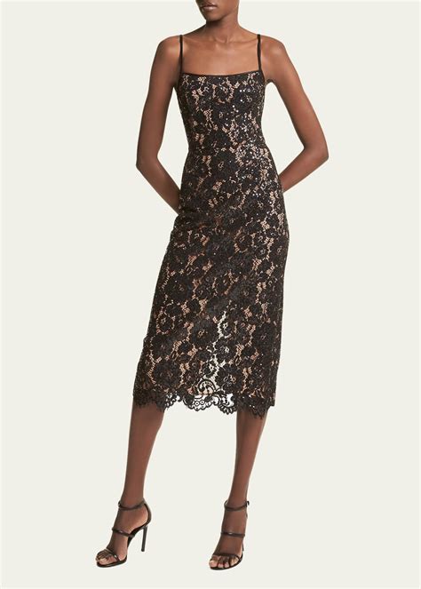 michael kors lace look satin dress|Lace Trim Satin Charmeuse Asymmetric Slip Dress .